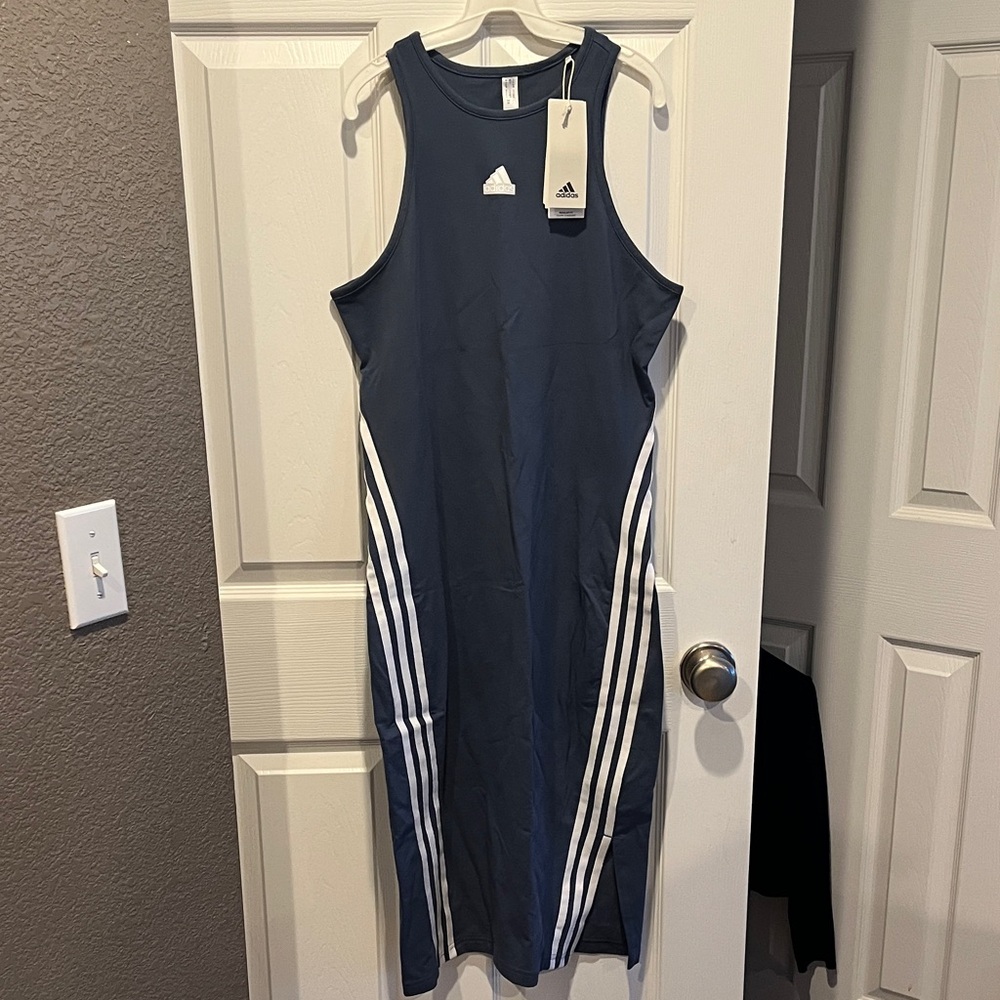 Adidas Blue Dress with White Accents